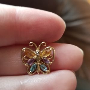 Gold butterfly pendant